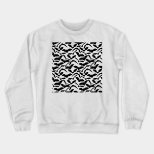 Halloween Bats - Black & White Crewneck Sweatshirt